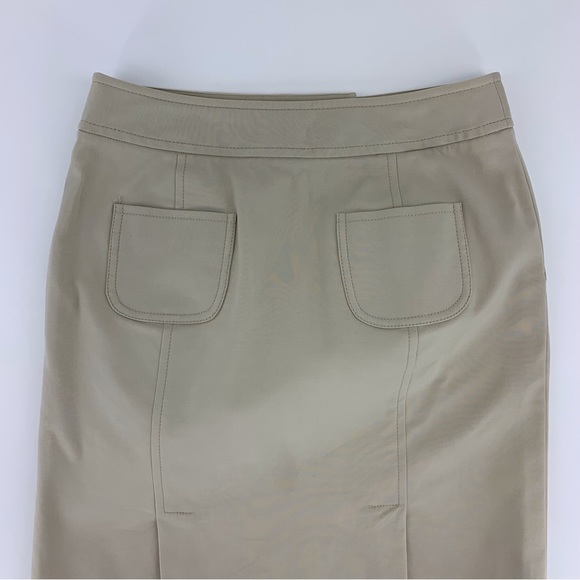Etcetera Beige Knee Length Pencil Skirt with Pockets, 4 - Picture 13 of 16